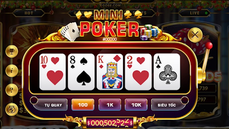 Rinh thưởng lớn với kinh nghiệm chơi Mini Poker